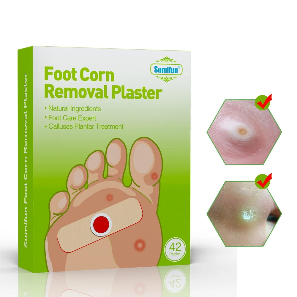 

42 Patches/box Foot Corn Removal Plaster Old Cocoons Thorn Foot Corn Paste Detox Foot Pads Patches Feet Care Toe Protectors