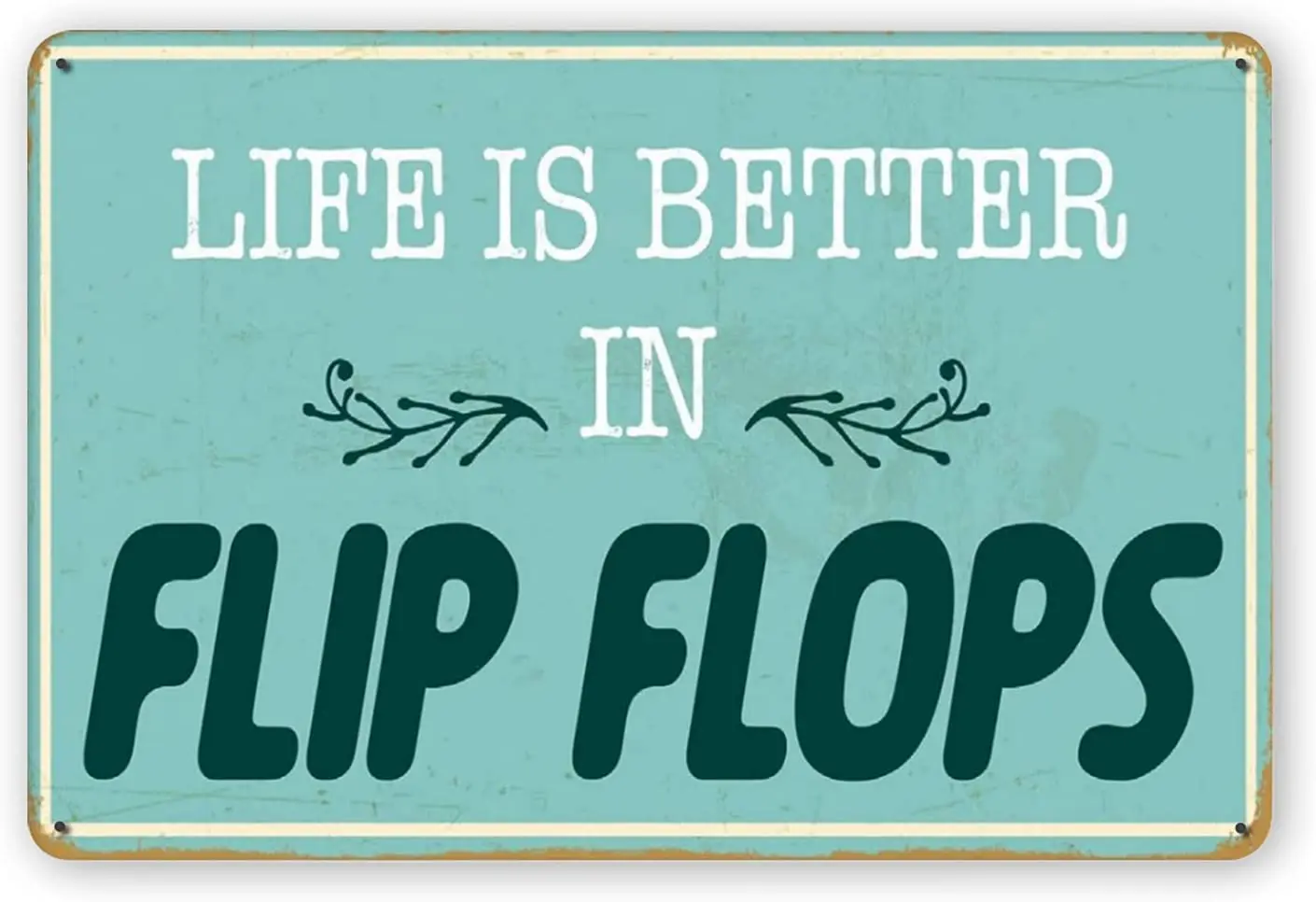 

Шлепанцы Life Is Better In, Ретро Декор для дома, металлический жестяной знак, украшение для стен в гостиной, спальне, металлическая пластина 8x12 дюй...