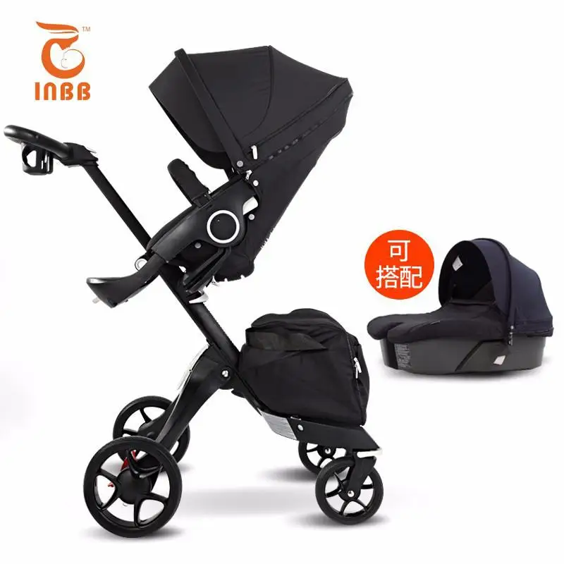 Детская коляска с высоким видом, герметичная, складная и Reversible1-3years - Цвет: C