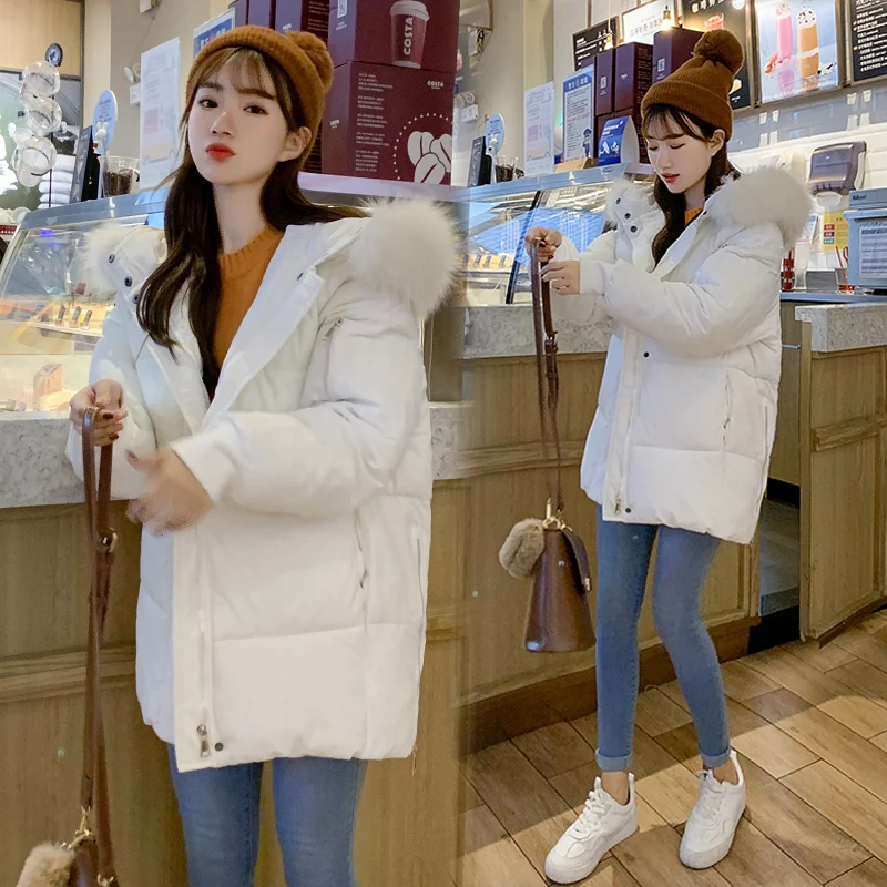 

new fashionable cotton-padded clothes loose students down jacket female cotton bread wet coat