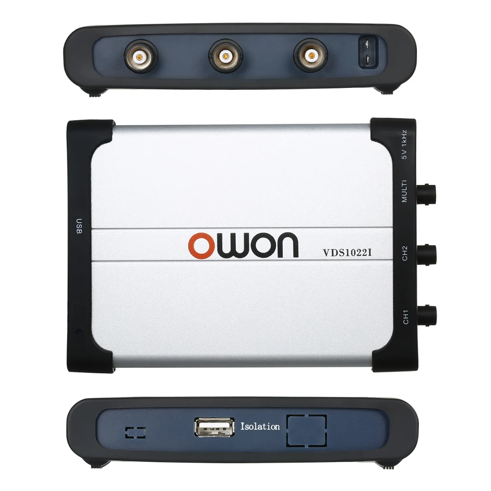 Двухканальный осциллограф Owon VDS1022I 25 МГц полоса пропускания 100 м/с длина