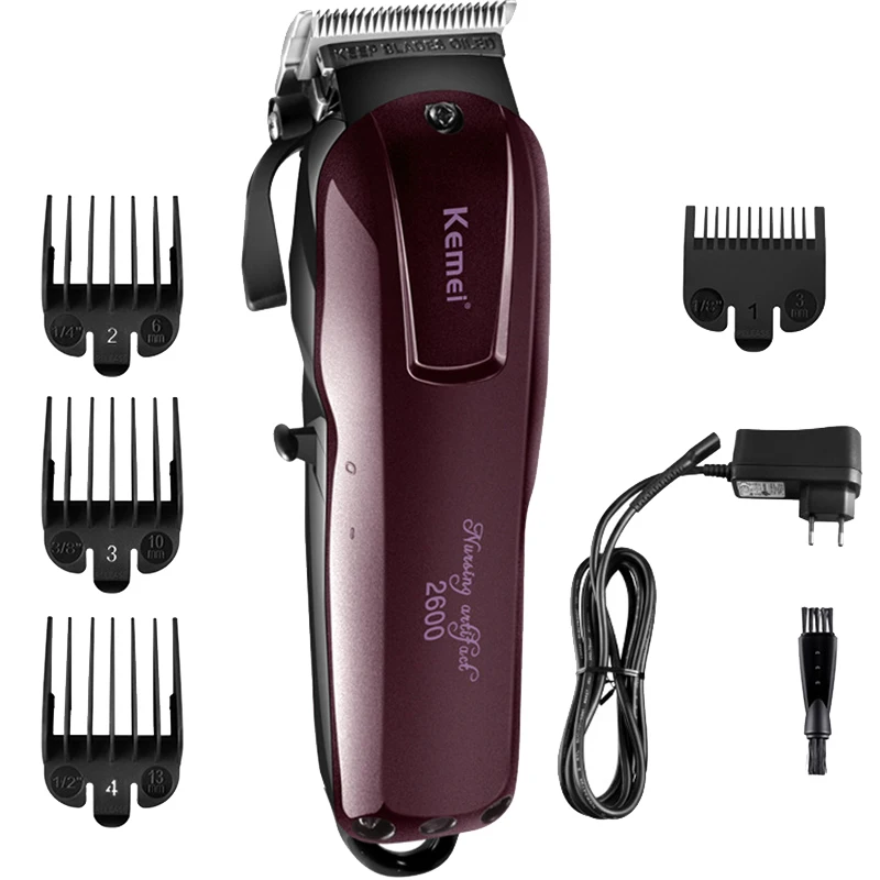 Мощная Точная машинка для стрижки волос профессиональный триммер тример Kemei KM2600