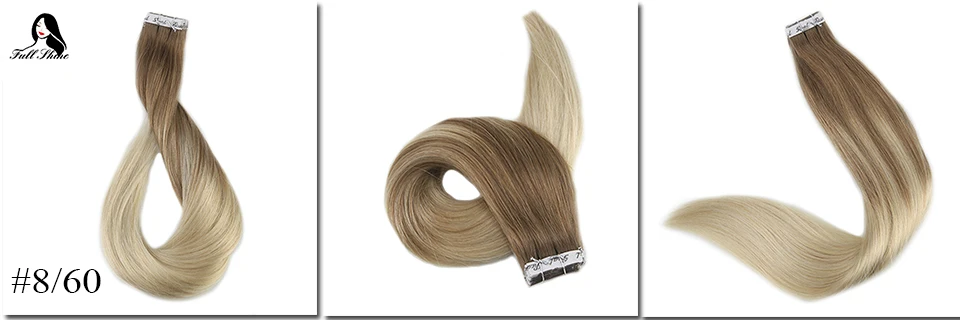 Полный блеск Balayage цвет омбер человеческие волосы на ленте для наращивания 20 шт 50 г блонд коричневый лента для наращивания машина сделано remy