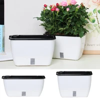 plastic flowerpot square flower vegetable bonsai bowl nursery basin pots succulents plant tray with pallets for garden supplies