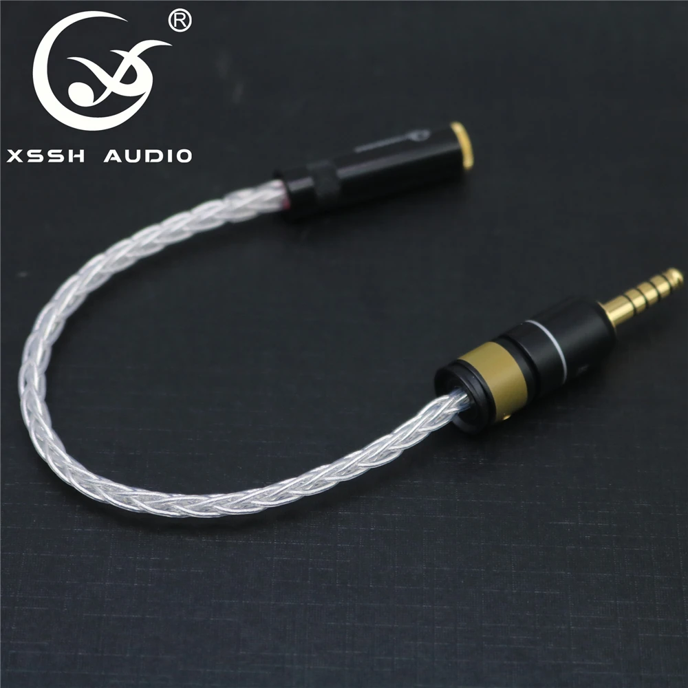 

HIFI OFC pure copper 4.4mm male to 3.5mm female adapter Cables OCCC-AG Headphone Earphone Extension Audio Wire Cord Aux Cable