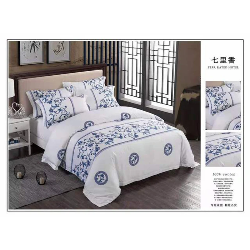 3/4Pcs Grey white Bed Sheet Pillowcase Duvet cover set Luxury 60S Egyptian cotton queen king double size Bedding linen | Дом и сад