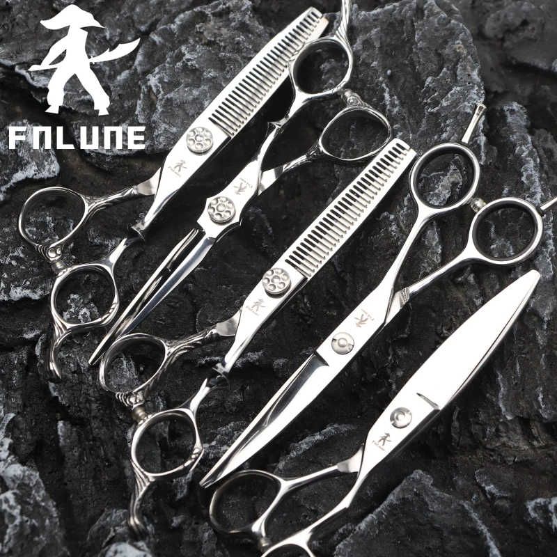 

Профессиональные ножницы для парикмахерской fnлуне, 6,0, Япония, сталь, аксессуары для парикмахерской, стрижка, филировка, ножницы для парикмахерской