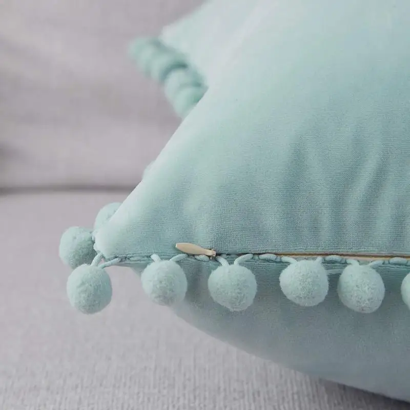 Скандинавский простой сплошной цвет наволочка 30*50 бархатная Наволочка