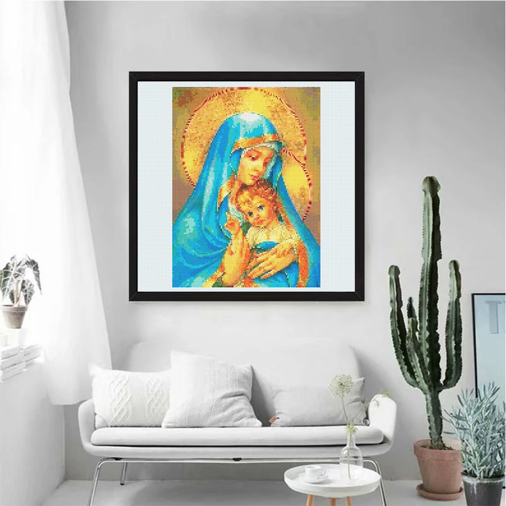 Дева Мария Христос халат алмазная живопись иконы картины DIY 3D Алмазная вышивка