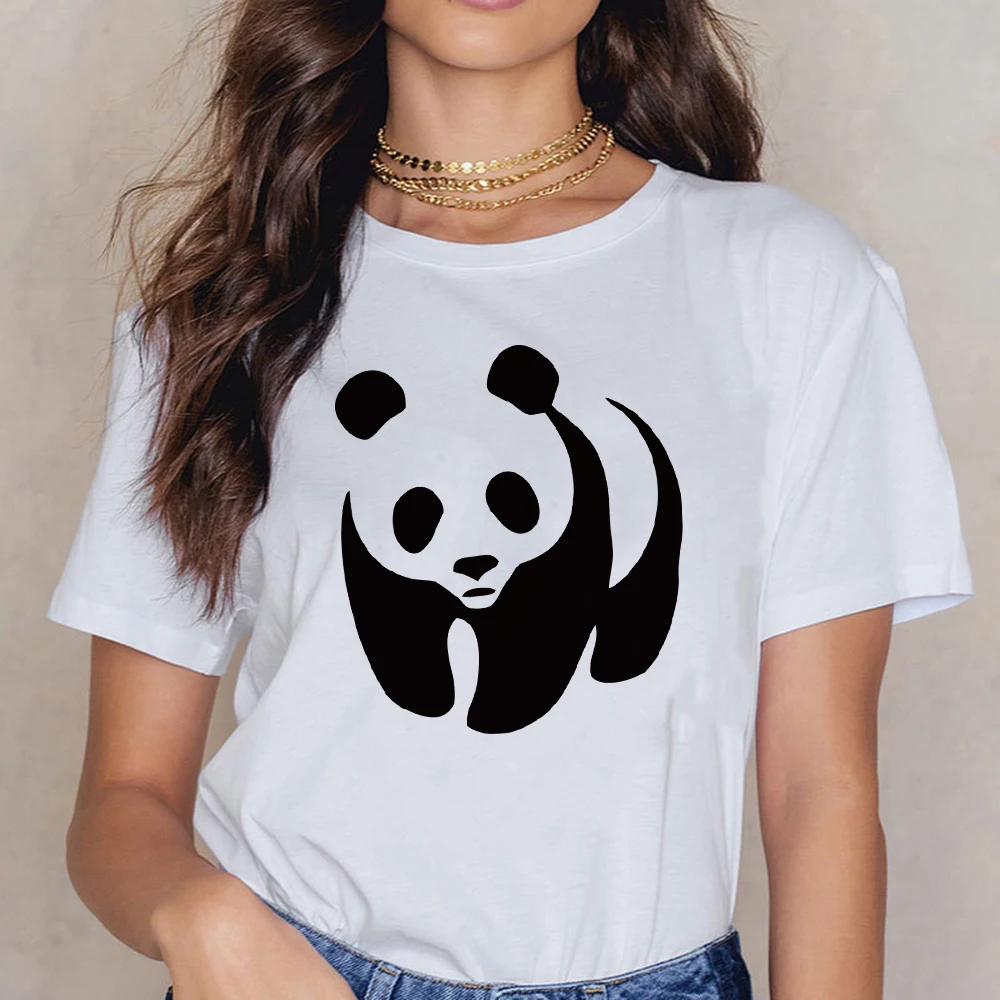 

Panda Print New T-shirt Women Tender Chinese Style T Shirt Trendy Korean Vogue Simplicity Soft Girl Top Tshirt High Quality
