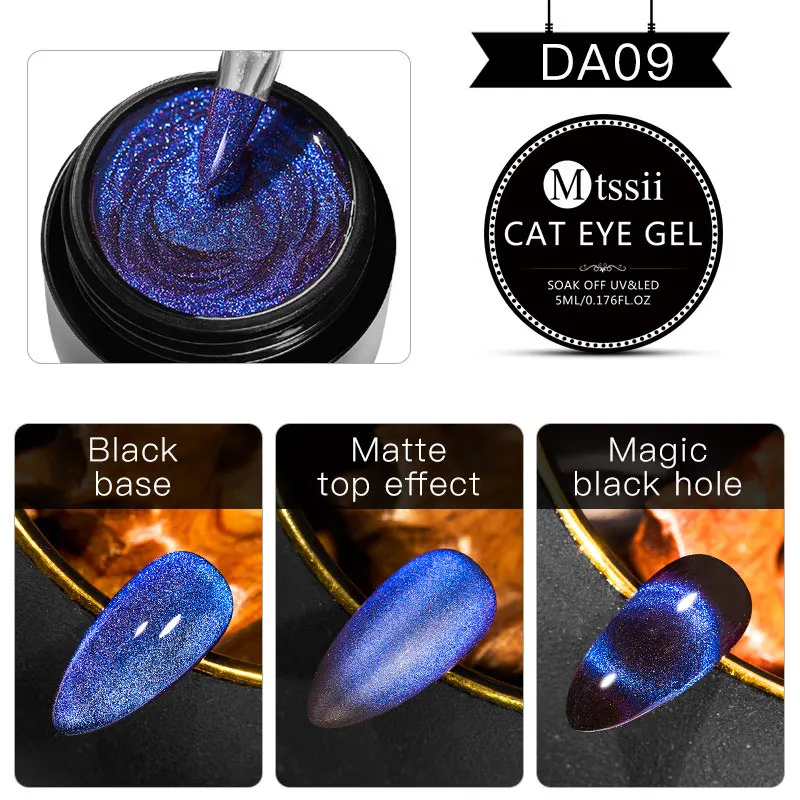 Q01722 Mtssii 5 мл 9D Galaxy Cat Eyes светодиодный Гель-лак для ногтей Хамелеон для использования с магнитом УФ-лак для ногтей Блестящий гель нужен черный базовый слой - Цвет: Q01722