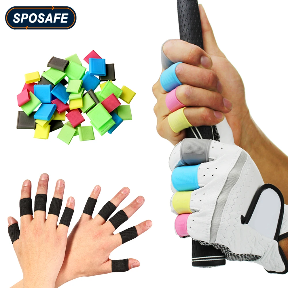

Sports Non-Slip Silicone Golf Finger Sleeves Hand Protector Support for Basketball Baseball Tennis Bowling Fishing Gym Men Women
