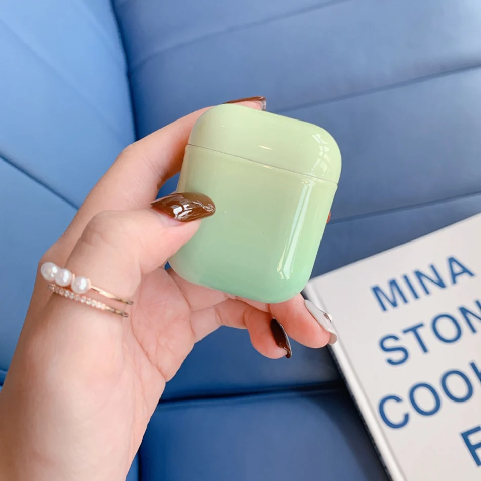 Чехол для наушников для Airpods 2 Чехол, роскошный мраморный чехол для наушников с авокадо для Apple Air Pods, защитный чехол для наушников, аксессуары