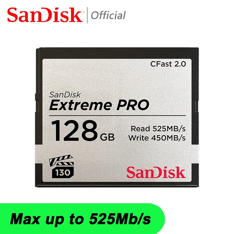 SanDisk Extreme Pro CFast2.0 Memory Card 64GB Max 525Mb/S High Speed Flash Memory Card 128GB CF Cards Full HD Video For Camera