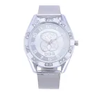 Relogio Feminino Роскошные брендовые кварцевые часы с медведем женские модные нарядные Часы повседневные наручные часы из нержавеющей стали Reloj Mujer
