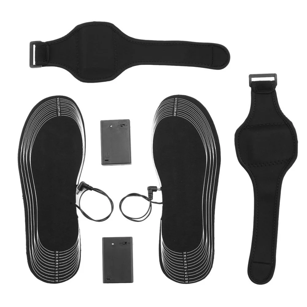 Cuttable углеродного волокна стельки для обуви на батарейках ноги теплые зимние