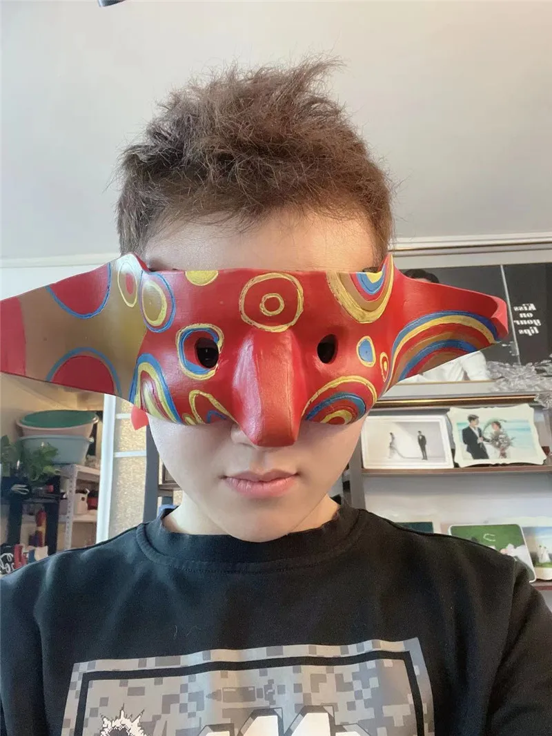 

1pcs Movie New Police Story Daniel Wu Mask Resin Half Face Cosplay Halloween Mask