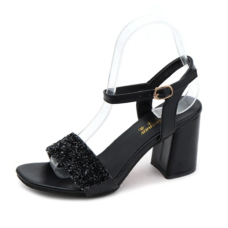 

Size 35 36 37 38 39 40 41 Fashion Sequins 2021 Comfortable Shoes Women Summer Party Dress Sandals For Wedges Shoes Woman Heels