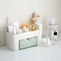 plastic makeup storage case organizer cosmetic brush storage box with drawer jewelry storage case saving space desktop