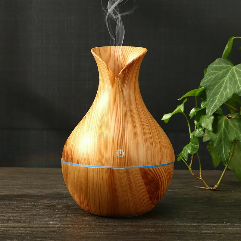USB Electric Aroma air diffuser wood Ultrasonic air humidifier Essential oil Aromatherapy maker for home Or Office Incense