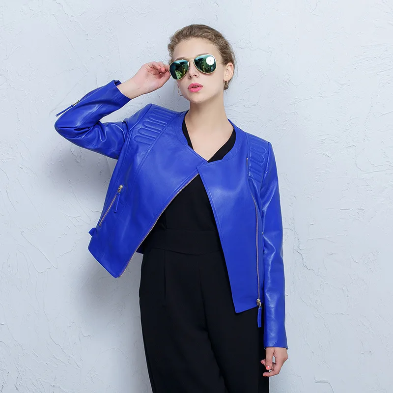 Женская куртка из натуральной кожи байкерская женская одежда 2020 приталенная