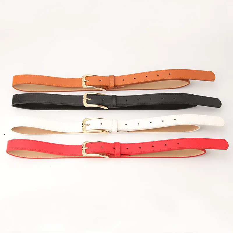 

Women Leather Belts Female Straps Waistband For Jeans Gold Buckle Waist Belt Ladies Girls