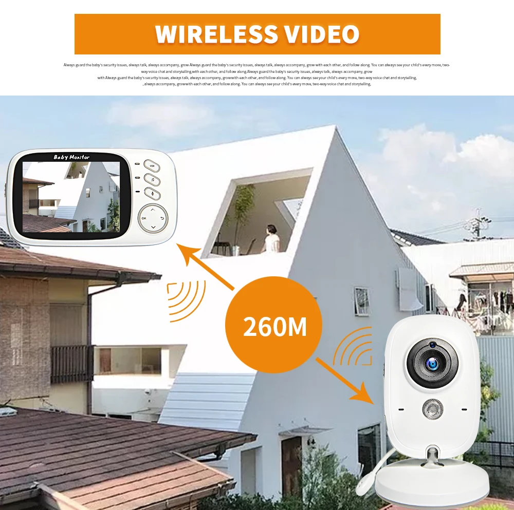 Камера видеонаблюдения VB603 беспроводная камера радионяня ЖК экран 3 2 дюйма