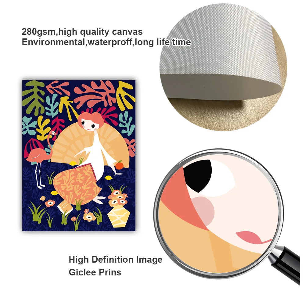 Абстрактная девушка Матисс лист искусство скандинавские постеры и принты