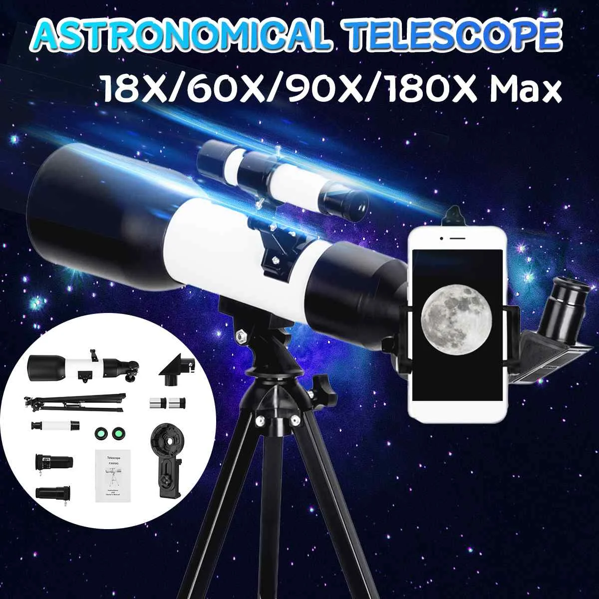 

Monocular Telescopio Space Observation Visionking Refraction Astronomical Telescope With Portable Tripod Sky Scope Outdoor