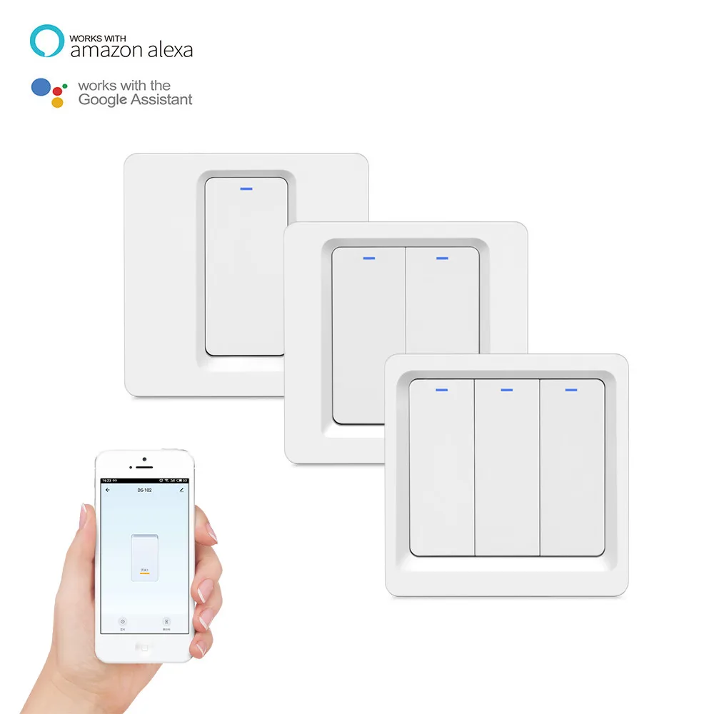 

Zigbee EU Standard 3Gang3Way Smart Switch Home Push button smart switches Support Alexa,Google Assistant, Needs Neutral Wire