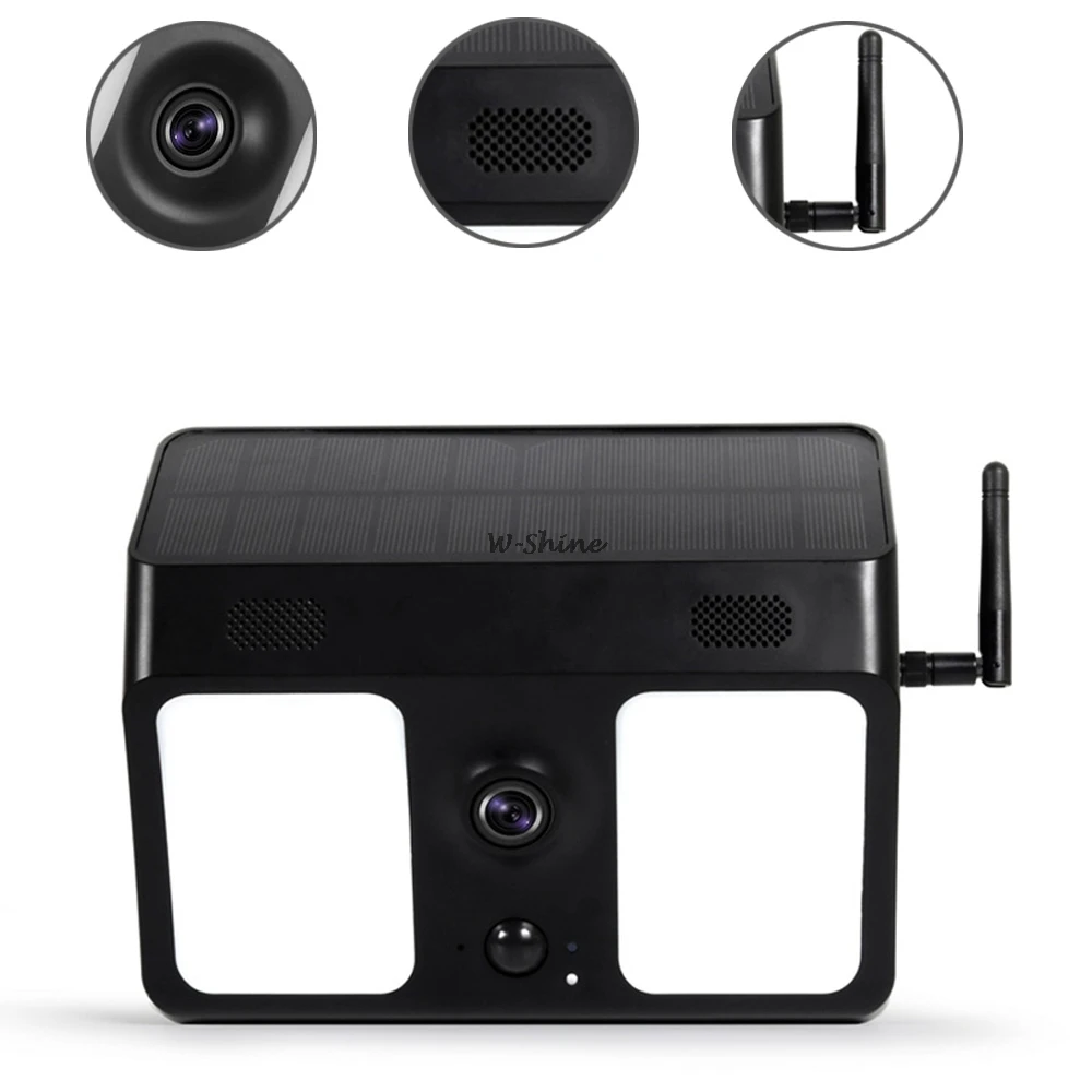 Светодиодный светильник на солнечной батарее 2 в 1 Wi Fi камера HD 1080P ip наблюдения