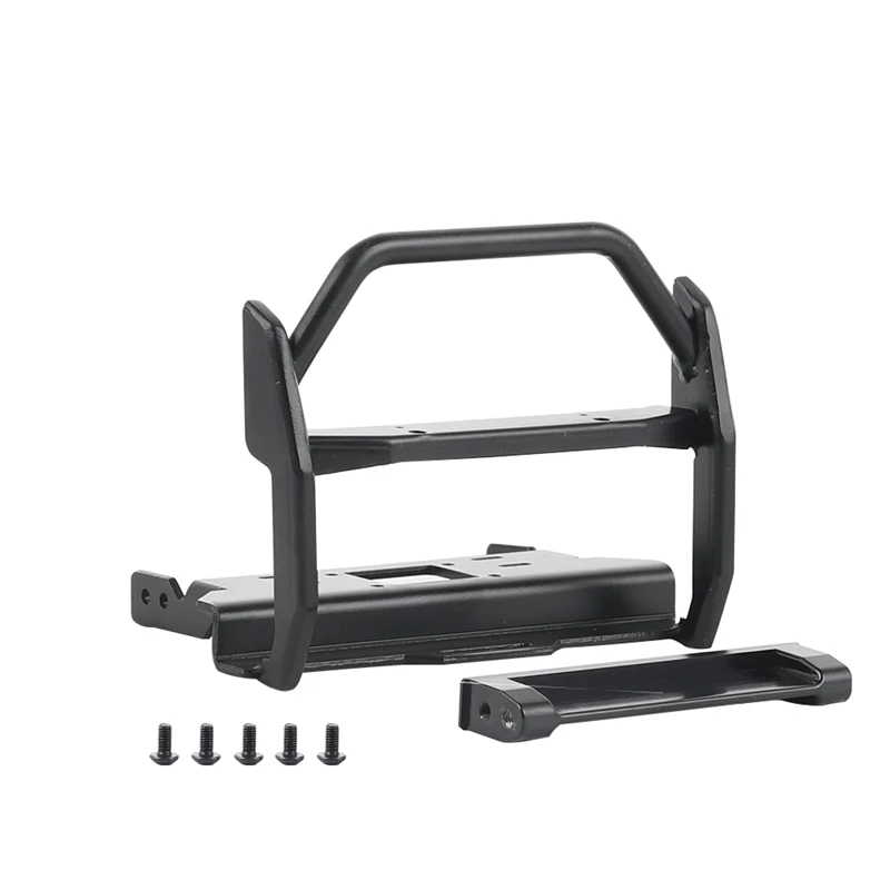 

Metal Front Winch Bumper with Grill Guard Black for 1/10 RC Crawler Car Traxxas TRX4 G500 TRX6 G63 Parts