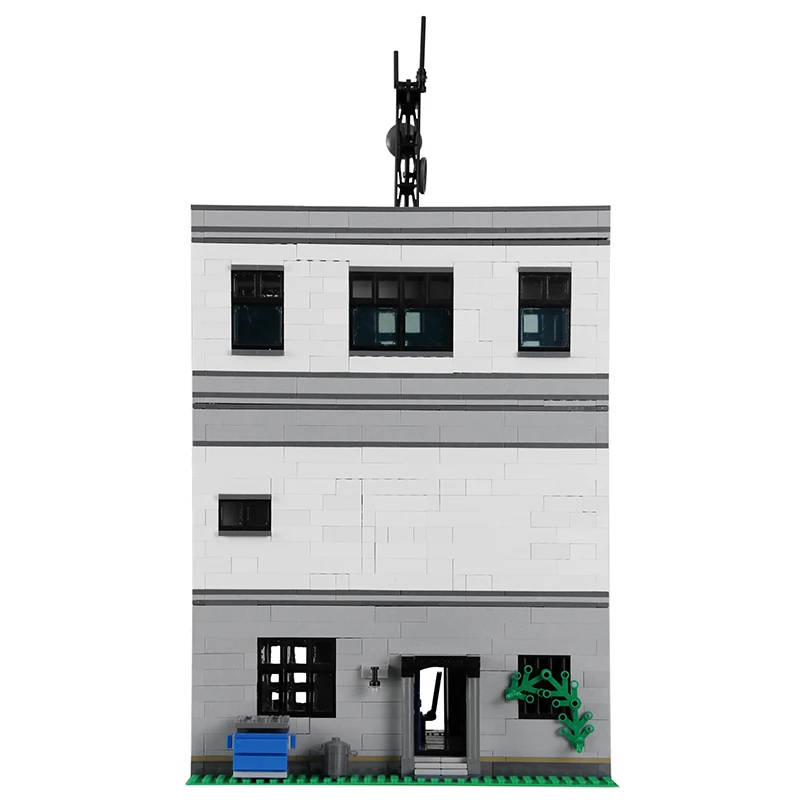 BuildMoc 21474 полицейский участок мотоцикл модель вертолета конструкторных блоков