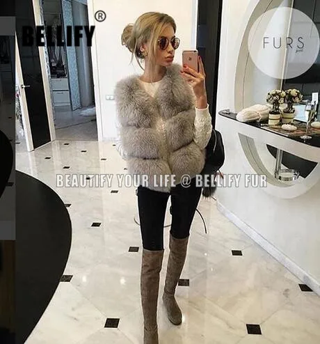 

British Style Stunning Short sexy Natural fox fur vest classic three rows Beautiful boutique real fox fur gilets wholesale