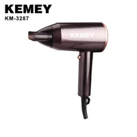kemei electric hair dryer km 3287 unfoldable handle 3000w power cold hot air negative ion hair care overheating protection