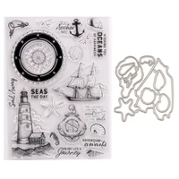sailboat silicone clear stamps for scrapbooking decorations decoration embossing folder craft rubber stamp tools new
