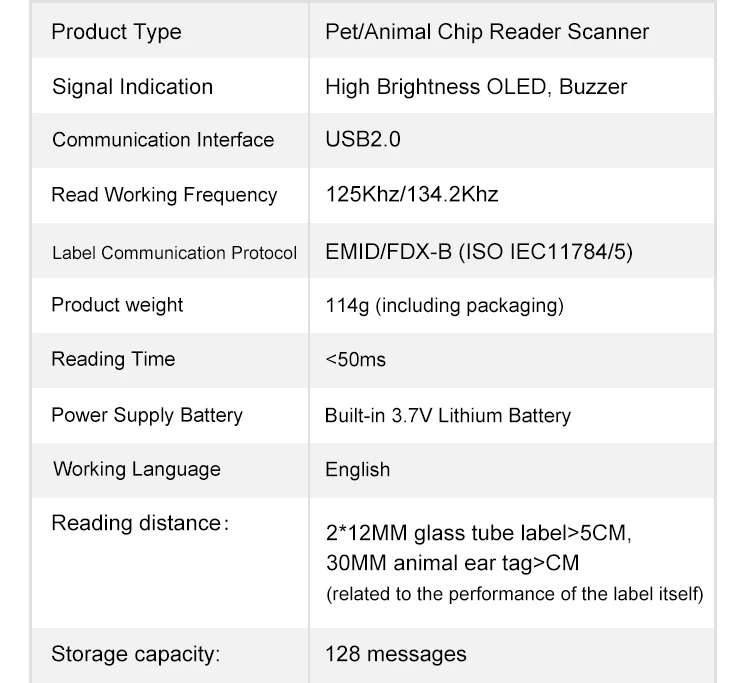 USB RFid ПЭТ сканер ISO11784/5 FDX-B животных Pet ID Читатель чипа ручной микрочип для собаки