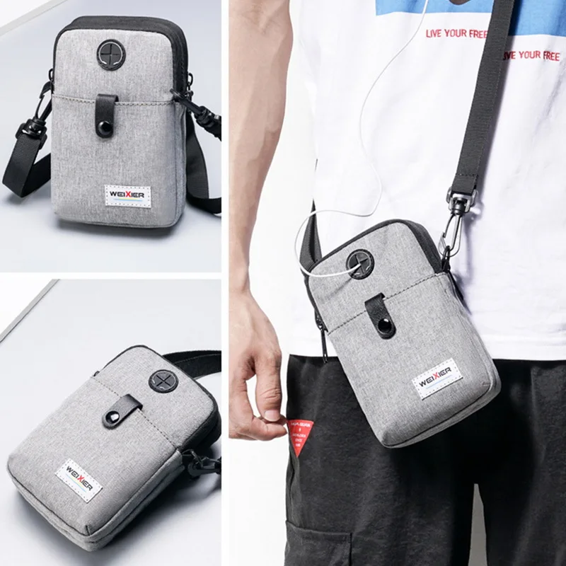 

2020 Fashion Men Messenger Bag Phone Pocket Crossbody Bag For Men Shoulder Handbag Multifunctional Male Small Flap