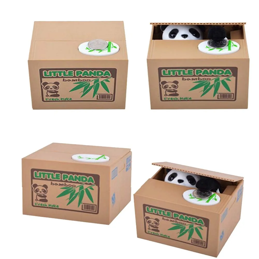 Маленькая панда итазура автоматическая копилка для кражи монет копилка|box