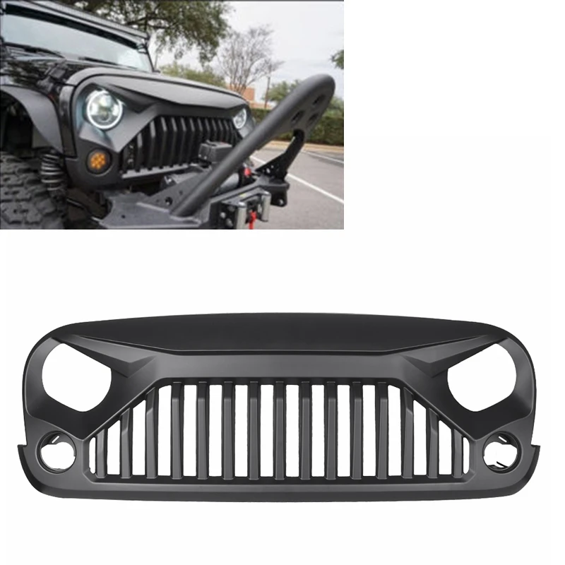 Передняя решетка для Jeep Wrangler III JK неограниченное 2007 2008 2009 2010 2011 2012 2013 Авто Запчасти