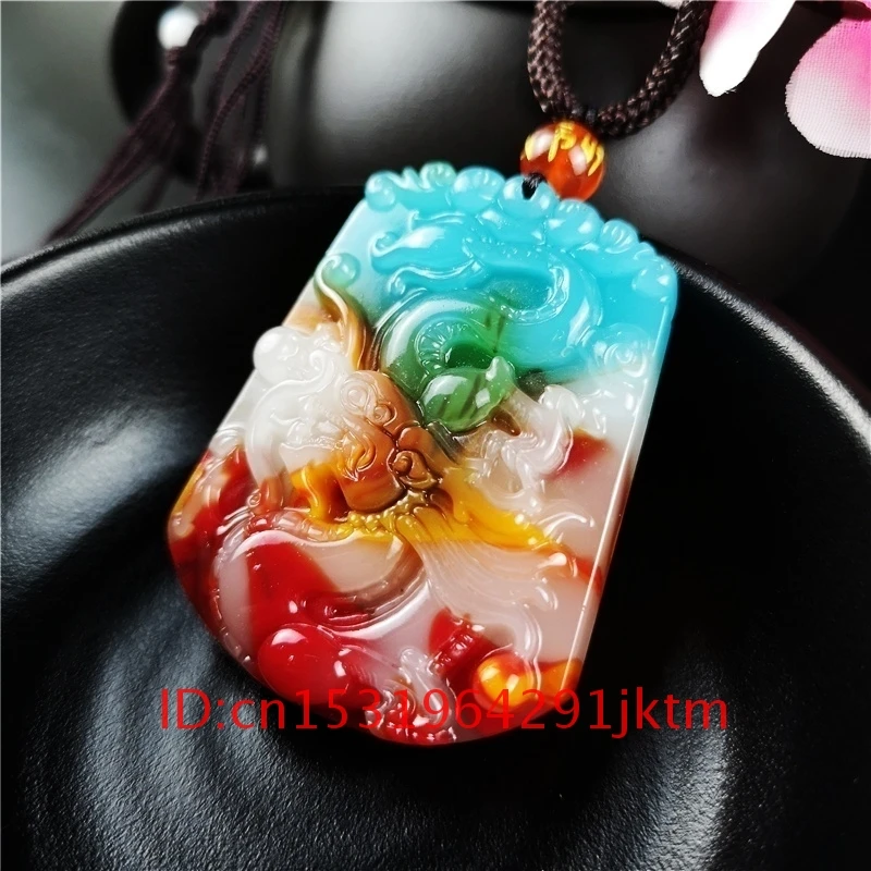 Натуральный кулон для мужчин и женщин модные ювелирные изделия шарма нефрит