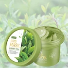 Маска для лица, отбеливающая, увлажняющая, с зеленым чаем