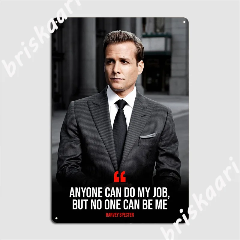 Harvey Specter Metal Sign Retro Mural Plaques Cinema Living Room Tin Sign Poster