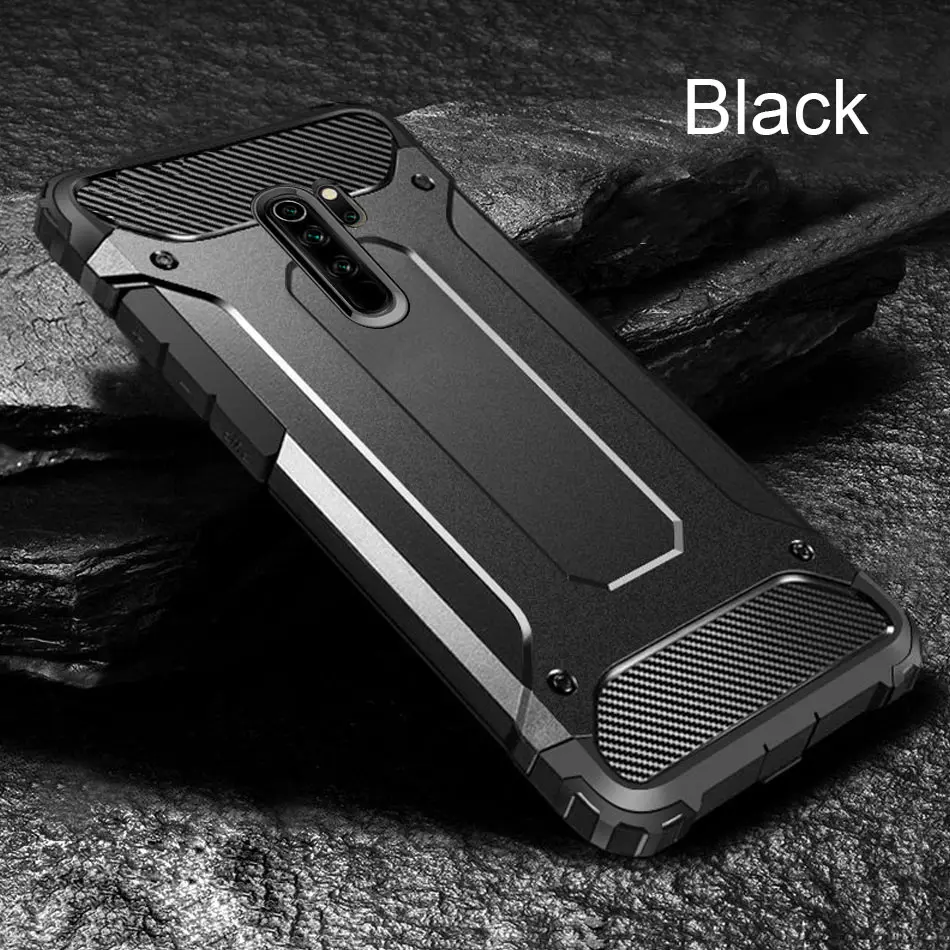 Black Роскошный противоударный чехол-броня для Xiaomi Redmi 7A, 8A, Note 8, Pro, мягкий чехол-накладка для Xiaomi Redmi Note, 8 T, 7 Pro, силиконовый чехол-бампер - Цвет: Black