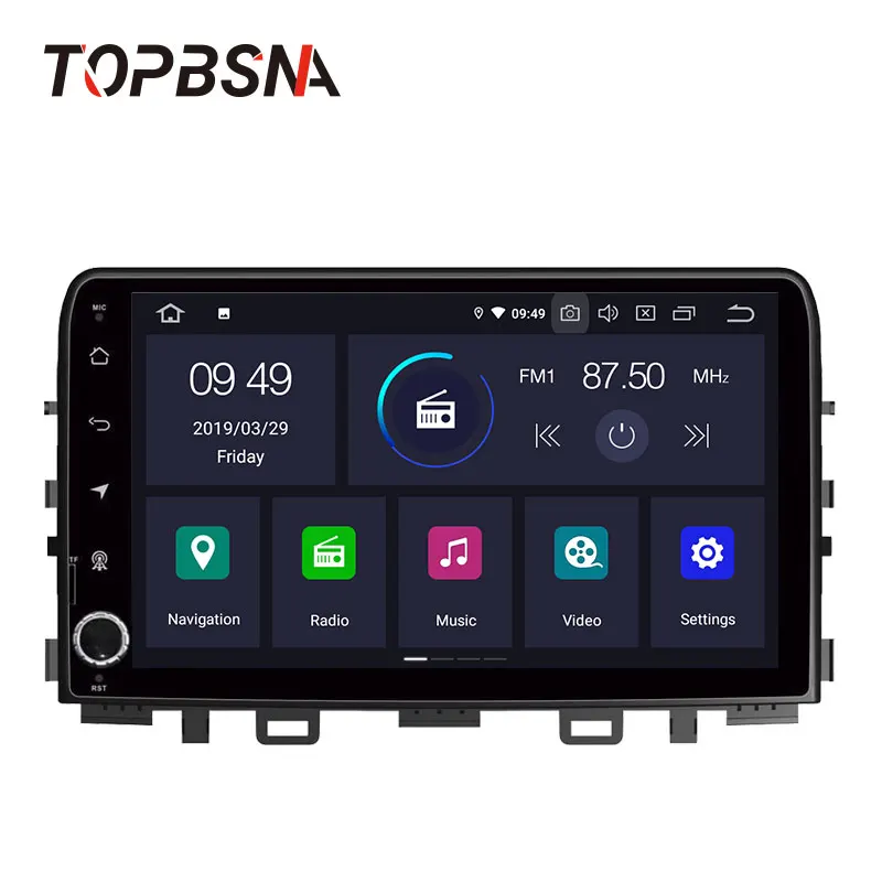 Автомобильный мультимедийный плеер TOPBSNA проигрыватель на Android 10 для KIA RIO 2017 2018 2 din