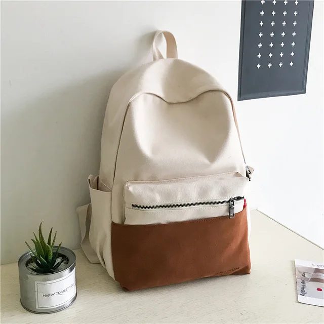 

School Bag Backpack Female Student Bag Canvas Backpack Wild Campus Backpacks Korean Cloth Bags Tide