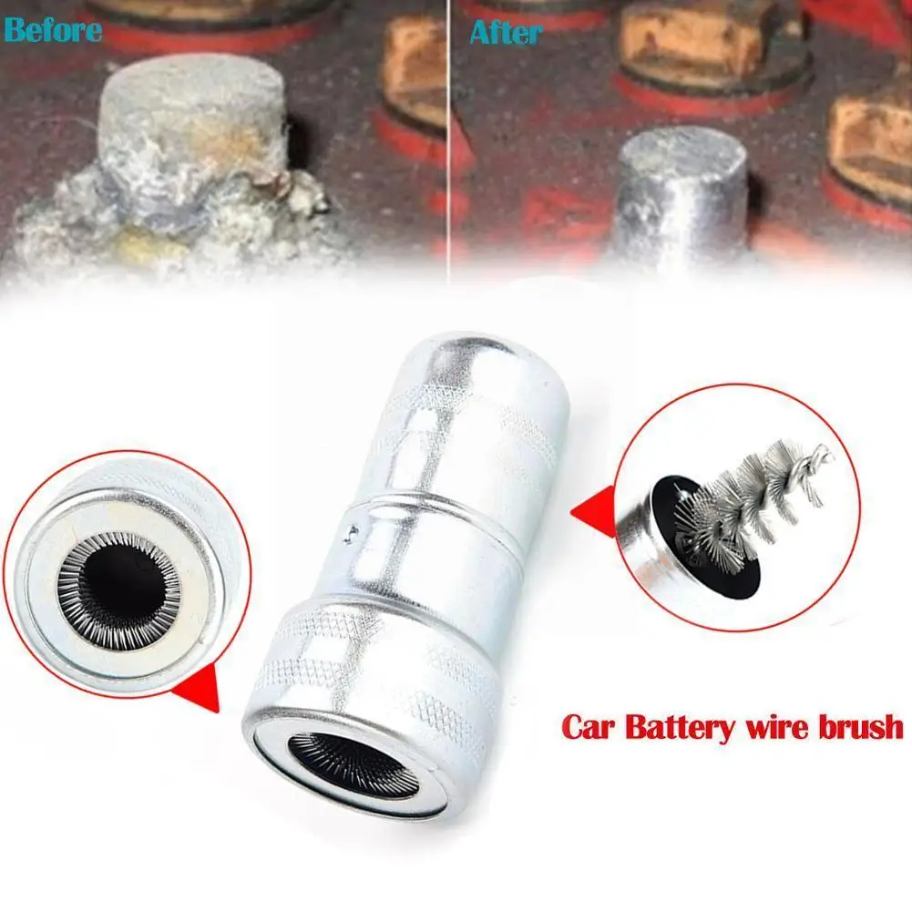 

Car Cleaning Battery Post Terminal Cable Cleaner Dirt Accessories Car Hand Brush Battery Wire Brush Car Tools Corrosion I8B6