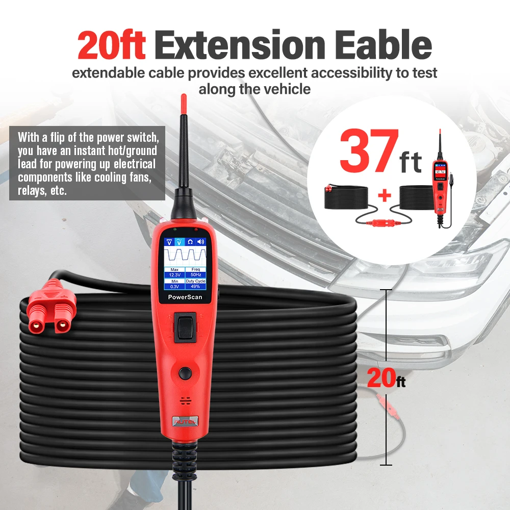 2021 Autel PowerScan PS100 Automotive Circuit Tester Power Probe Kit Electrical System Diagnostic Tool 12V/24V | Автомобили и