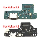 10 шт.лот, зарядное устройство печатной платы Flex для Nokia 2,2 3,2 4,2 7,2 5,3 USB порт разъем док-станция для зарядки ленточный кабель