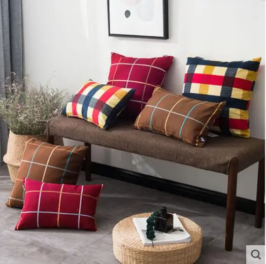 Красная большая наволочка в скандинавском стиле набор диванных подушек для